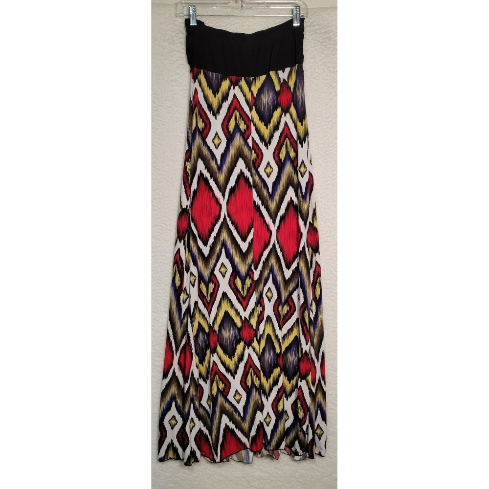 Wet Seal Halter Dress Size M‎ NEW Geometric Maxi Long USA Y2K Multicolor 1457